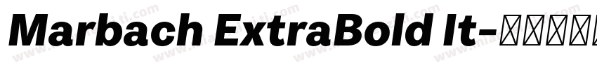 Marbach ExtraBold It字体转换